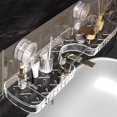 thumbnail image 7 of Suction Cup Bathroom Sink Shelf over Faucet, Suction Cup Shower Caddies, No-Drill Wall Mounted Storage Holder, Light Luxury Style Shower Caddy Suction Cup Shelf for Bathroom Kitchen (Gray), 7 of 7