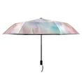 thumbnail image 2 of Compact Sun Umbrella Windproof Travel Umbrellas for Rain Strong Portable UV Protection Colorful Line Waves, 2 of 8