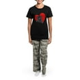 thumbnail image 4 of CafePress - Black Pug Heart Women's Dark Pajamas - Women's Short Sleeve Print T-Shirt and Pants Dark Cotton Pajama Set, 4 of 7
