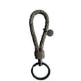 thumbnail image 2 of Leather Braided Woven Rope Keychain Lovely DIY Bag Hanging Pendant Exquisite Key Chain Car Keyring Holder Metal Jewelry for Men Bicolor Apricot, 2 of 9
