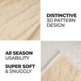 thumbnail image 2 of BNM Fleece Sherpa Reversible Lattice Blanket, King, Cream, 2 of 8