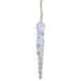 thumbnail image 4 of Northlight LED Ice Pillar Christmas Icicle Lights - Pure White - 29' Clear Wire - 360ct, 4 of 5