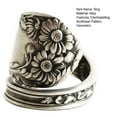 thumbnail image 7 of bestolf Sunflower Spoon Adjustable Ring Boho Vintage Finger Open Ring Extendable Wrap Bands for Women Men Jewelry, 7 of 7
