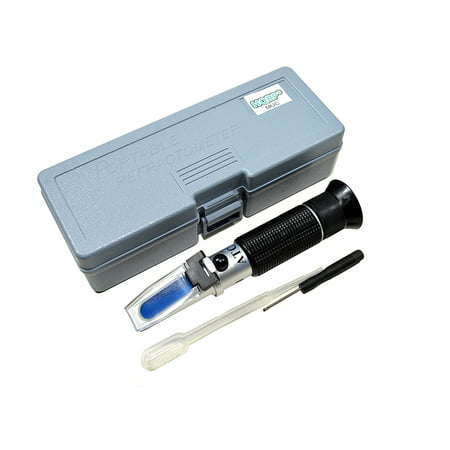 HQRP Sugar Refractometer for Brewing / Measuring Sugar Content for Beer or Wine + HQRP UV (Best Refractometer For Beer)