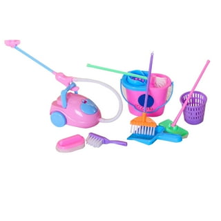 9 Pcs Pretend Play Toys Set Simulation Cleaner Ware Children House Kitchen  Floor Cleaning Tool Furniture Brush Toy Random Color