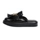 thumbnail image 1 of Zapatos Sin Cordones Mules para Mujer Cadena Metal Punta Redonda Espalda, 1 of 9