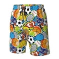 thumbnail image 4 of Disketp Men's Swim Trunks Hawaiian Breathable Surf Beach Swimsuits Mesh Lining Beach Shorts with Pockets-Various Balls, 4 of 7