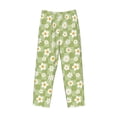 thumbnail image 6 of Uemuo Daisies Flowers Pattern Men's Wide Leg Palazzo Lounge Pants with Pockets Light Weight Loose Comfy Casual Pajama Pants-Large, 6 of 9