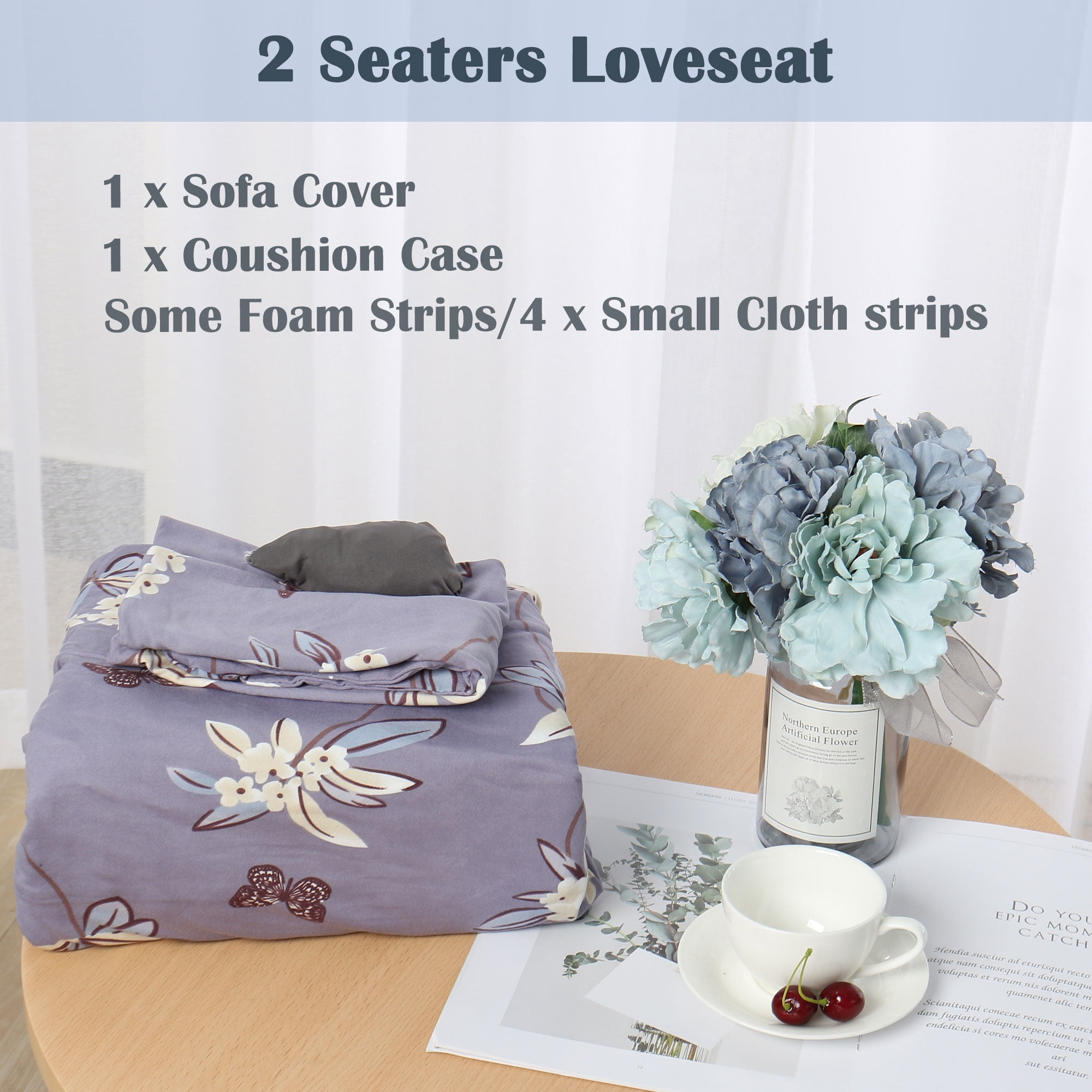 PiccoCasa Couch Covers Chair Covers Sofa Cover Stretch Sofa Slipcover Pattern 21 Loveseat-2 Seater 57"-72"
