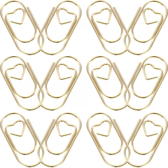 CCOCC 100 Pcs Metal Mini Paper Clip Clips Construction Assorted Colors Gold Office