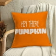 thumbnail image 2 of nukooo Hey There Pumpkin Quotes Throw Pillow Covers Aloha Autumn Harvest Cotton Linen Orange Fall Maple Leaves September Cushion Case 20x20 Inch Set of 4 (4pc Fall Time, 20x20 Inch), 2 of 6