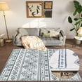 thumbnail image 2 of Bedroom Boho Rug 4x6 Black, Washable Area Rugs Non Slip, Ultra Soft Print Distressed Geometric Low-Pile Entry Throw Carpet for Bedroom Nursery Dorm Kitchen Decor, 2 of 5