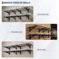 thumbnail image 2 of 4-Pack Heavy Duty Garage Wall Shelving Set, 2x3ft Wall Mounted Storage Racks, 1400lbs Total Capacity Floating Garage Shelves for Shop and Shed, Black, 2 of 9