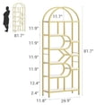 thumbnail image 3 of TEQIN Bookshelf Arched Display Racks,6 Tier Arched Bookcase,81.7” H Display Racks Geometric Open Storage Shelf Book Rack Metal Frame Large Modern Book Shelf for Home Office, 3 of 8