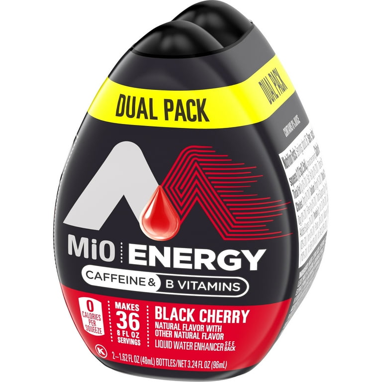 MiO Energy Black Cherry Caffeinated Water Enhancer, Sugar Free, 2