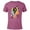 Purple, variant on Disney Princess Cinderella Mulan Belle Floral - Short Sleeve Blended T-Shirt for Adults - Customized-Purple