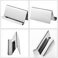 thumbnail image 3 of 4 Pack Stainless Steel Business Cards Holders Desktop Credit Name Card Display Organizer for Business Mental Name Case Rack for Office Home Daily Use(Silver), 3 of 5