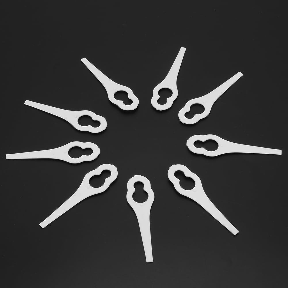 Yajisi 50pcs String Trimmer Plastic Replacement Blades White Durable Anti-Rust Garden Lawn Mower Parts High Speed Cutting Efficiency Accessories 3.0 inches / 7.5 cm