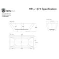 thumbnail image 4 of Virtu USA Serenity VTU-1271 71 in. Freestanding Soaking Bathtub, 4 of 6