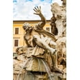 thumbnail image 2 of Jones, Alison 17x24 Gold Ornate Wood Framed with Double Matting Museum Art Print Titled - Italy-Rome Piazza Navona-Fountain of the Four Rivers, 2 of 4