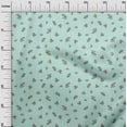 thumbnail image 2 of oneOone Viscose Chiffon Aquamarine Fabric Leaves & Flower Floral Sewing Material Print Fabric By The Yard 42 Inch Wide, 2 of 4