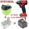 thumbnail image 3 of Battery Converter Adapter For Ryo.bi 18V Li-ion Battery Convert to For Mil/waukee 18V Power Tools, 3 of 10