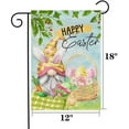 thumbnail image 5 of Happy Easter Garden Flag 12.5 x 18 Inch Garden Flag Double Sided Vertical,Gnome Bunny Chick Burlap Yard Holiday Outdoor Decor Flag, 5 of 6