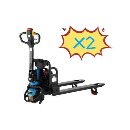 

APOLLOLIFT Blue 3300lb Li-Ion Battery Electric Pallet Truck 45x21 Fork Size 3.3 Lowered-2PCS