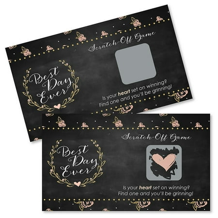 Best Day Ever - Bridal Shower Party Game Scratch Off Cards - 22 (Best Scratch Off Nc)
