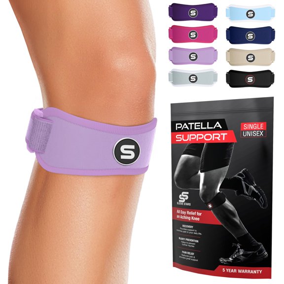 Rodillera de la marca sueca Sleeve Stars para el tendón rotuliano, eficaz para mujeres y hombres, ideal para jóvenes y niños. Rodillera Osgood Schlatter con 3 longitudes ajustables, para 30-60 cm (ind