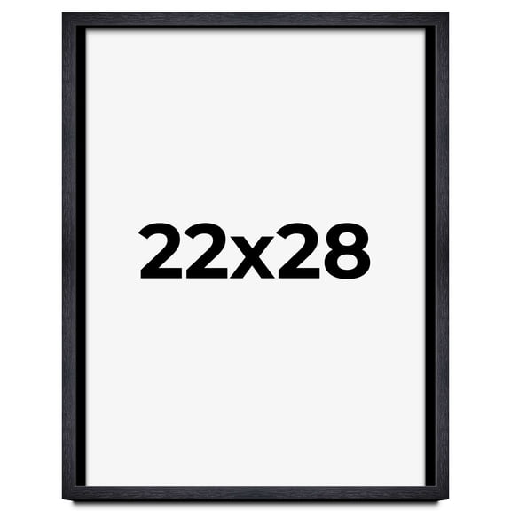 22x28 Shadow Box Frame Black | 1 Inches Deep Real Wood Farmhouse Shadowbox Display Frame | UV