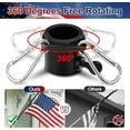 thumbnail image 4 of DEROFIT American Flag Pole Kit with 3x5 Embroidered US Flag, includes 6ft Heavy Duty Flagpole, Aluminum Bracket,for Outside House,Black, 4 of 7
