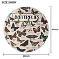 thumbnail image 6 of Butterfly Species Chart Round Tablecloth 60"x60",Wrinkle Wipeable Table Cloth for Kitchen Dining Room Picnic Patio Party, 6 of 6