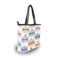 thumbnail image 6 of Women's Tote Handbag Cloth Handbag Large Tote Bag Shopping Bag Pumpkins with Spooky Text, 6 of 8