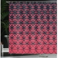 thumbnail image 3 of Ambesonne Abstract Shower Curtain, Retro Ombre Pattern Print, 69"Wx75"L, Coral Indigo, 3 of 4