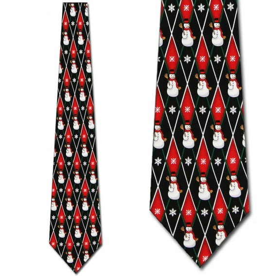Snowman Pattern Necktie Mens Tie by Tieguys