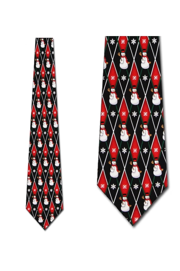 Snowman Pattern Necktie Mens Tie by Tieguys