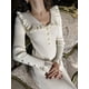 thumbnail image 2 of TARUXY-Vestidos largos con volantes de cintura alta para mujer, vestido largo ajustado de punto para otoño e invierno, vestido Vintage para mujer, Retro elegante, 2 of 5