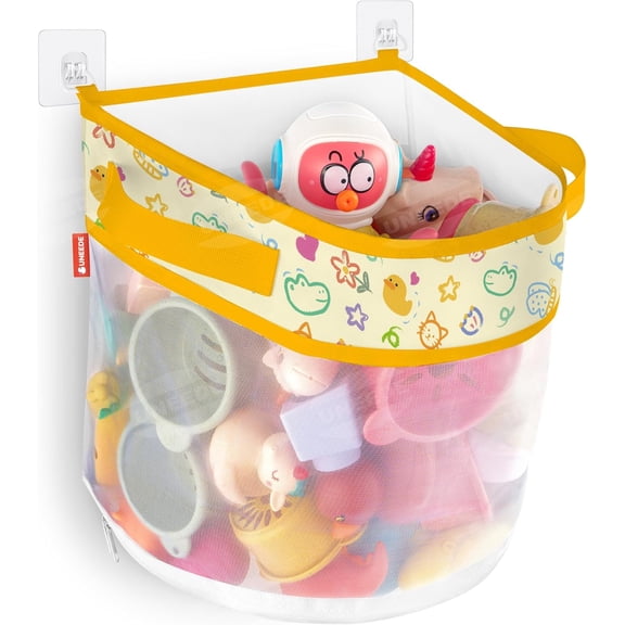 UNEEDE Duck Print Bath Toy Storage Organizer Quick Dry 4.15 Gallons