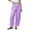 Purple(Womens Pants), variant on GUACER No Boundarie Gingham Plaid Pants for Women Casual Baggy Wide Leg Trousers Elastic Drawstring Waist Lightweight Summer Lounge Pants with Front Pockets