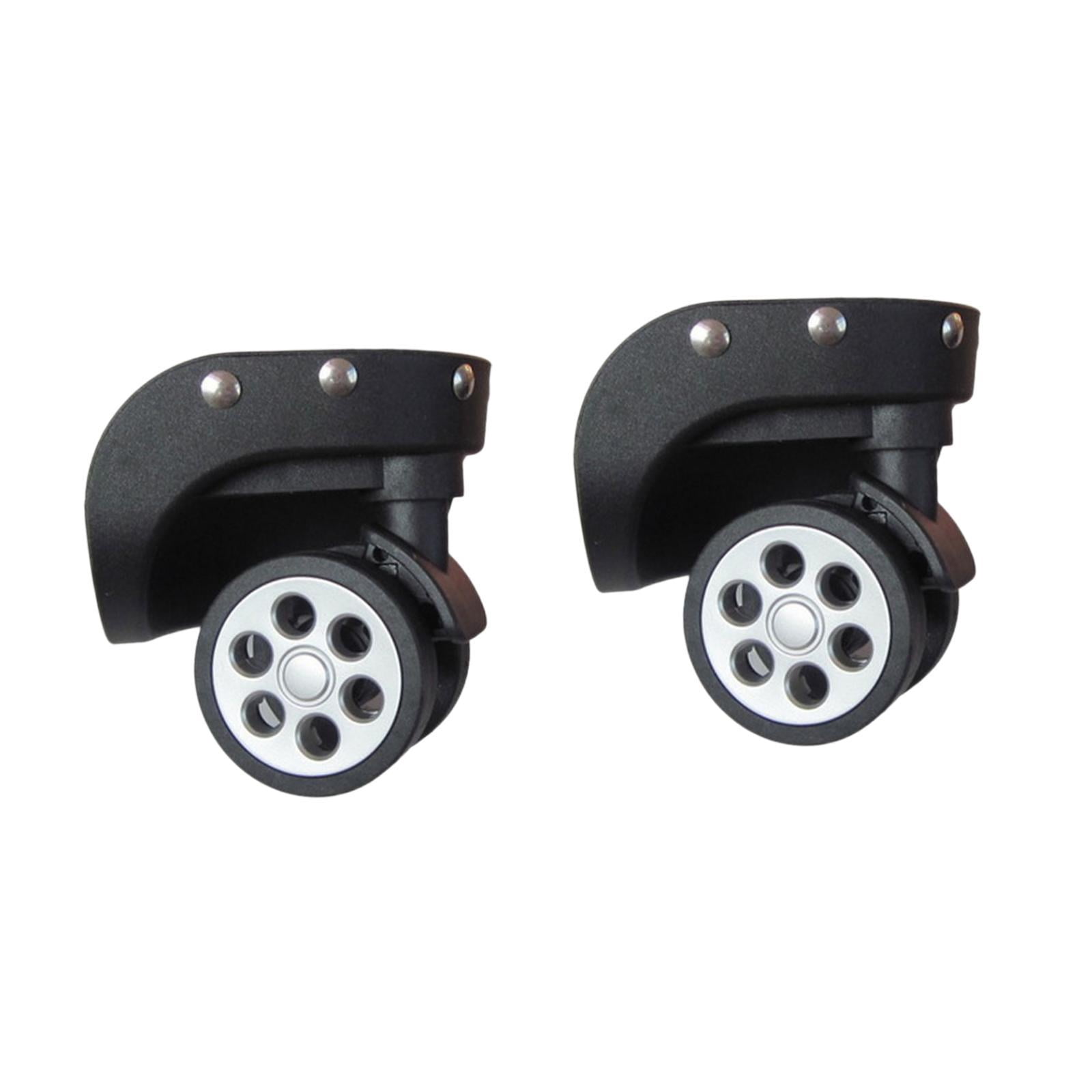 2 Pieces Luggage Wheels Suitcase Casters Replacement Parts 360 Swivel for Travel Trolley Case Repair