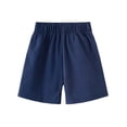 thumbnail image 5 of VBTAPA Boys Girls Cotton Athletic Shorts, Toddler Athletic Basketball Short Pants, Solid Summer Soccer Shorts, Kids School Sports Jogger Shorts Navy 8-9 Years, 5 of 7