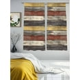 thumbnail image 2 of Farmhouse Grey Yellow Sheer Curtains for Living Room Bedroom Retro Vintage Wood Sheer Curtains 63 Inch Long 2 Panels Set Light Filtering Curtain Window Treatments Drapes for Dining Room, 2 of 6