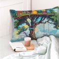 thumbnail image 4 of Salouo Whimsical Treehouse Painting Pattern Pillow Cases,1PC Pillow Covers with Envelope Closure Decorative Pillow Case for Bed Couch,Pillows Not Included-16"x24", 4 of 6