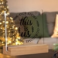 thumbnail image 3 of Home Sign Family Quotes Decor This is Us Our Life Our Story Our Home Clear Desk Decorative Sign Housewarming Gifts Acrylic Sign With Wooden Stand for Desk Table Shelf, 3 of 4