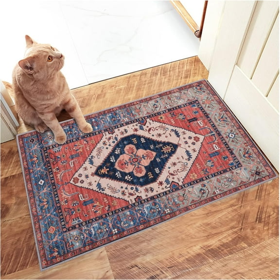 Indoor Door Mat Retro Indoor Floor Mat, Non Slip Front Door Mat Soft Quick Absorbent Entrance Doormats, Dust Dirt Resist Door Mats Indoor for Entrance - 20 x 31.5in
