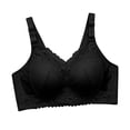 thumbnail image 6 of DDAPJ pyju Women's Floral Lace Push Up Bra No Underwire Seamless Supportive Bras Full Coverage T-Shirt Bralette Comfortable Everyday Bras Black 34, 6 of 6