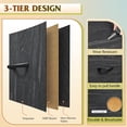thumbnail image 3 of Dresser TV Stand for 45/50/55 Inch TV Entertainment Center with LED Lights & Charging Station 8 Fabric Drawers & Open Shelves for Living Room Hallway Wood Top, 3 of 8
