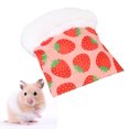 thumbnail image 1 of Soft Comfortable Hamster Sleeping Bag For Guinea Pig , Strawberry Print, Small Pet Animals  Hideout, Multipurpose, Privacy Space, Easy To Store & Carry, 1 of 8