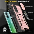 thumbnail image 2 of ELEHOLD Heavy Duty Rugged Case for  Motorola Moto G Stylus 4G (2022) Full Body Protection with Camera Lens Cover Magnetic Metal Ring Holder Kickstand Anti-Scratch Shockproof Case, Rosegold, 2 of 7